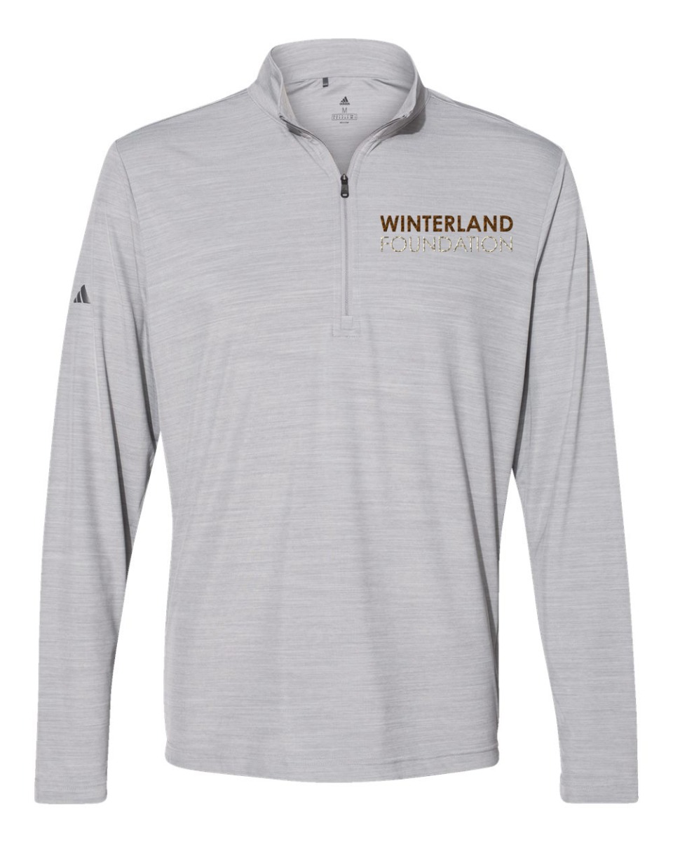 Adidas® Lightweight Melange Quarter-Zip Pullover image