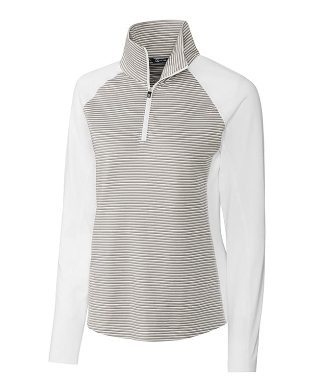 Cutter & Buck® Forge Tonal Stripe Stretch Half Zip Top - Women