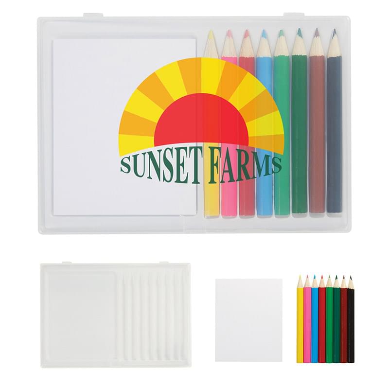 Colored Pencil & Note Pad in Case image