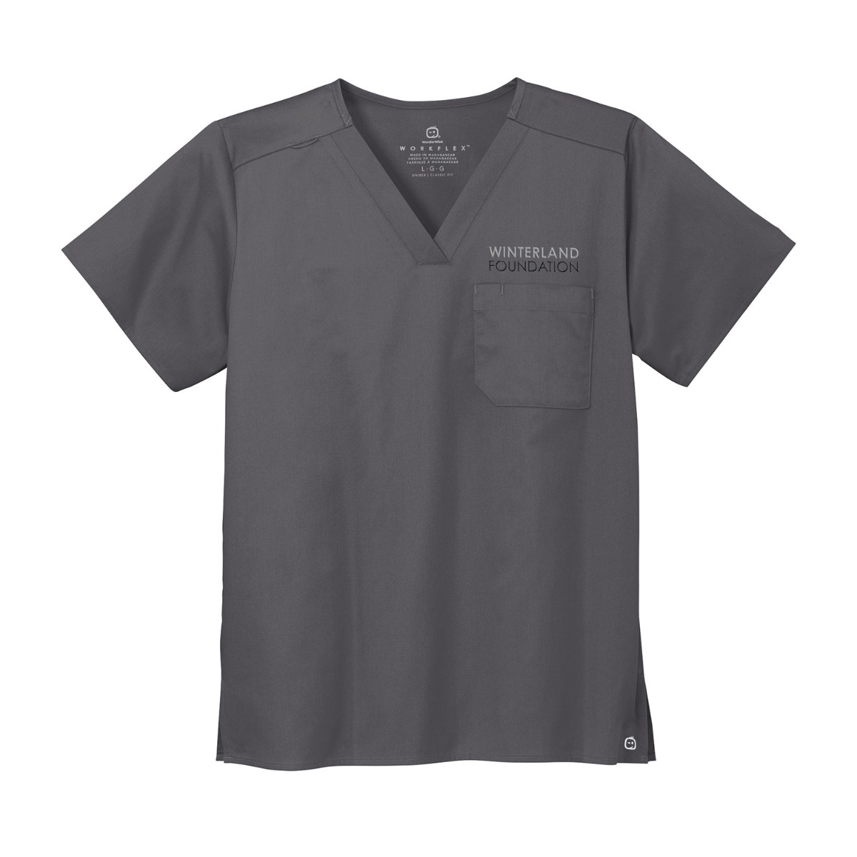 WonderWink® Unisex WorkFlex Chest Pocket V-Neck Scrub Top image