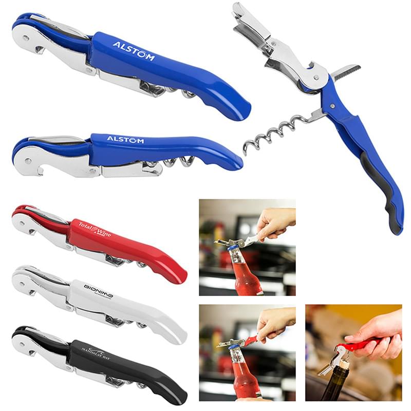 Multi-Use Beverage Opener with Corkscrew image