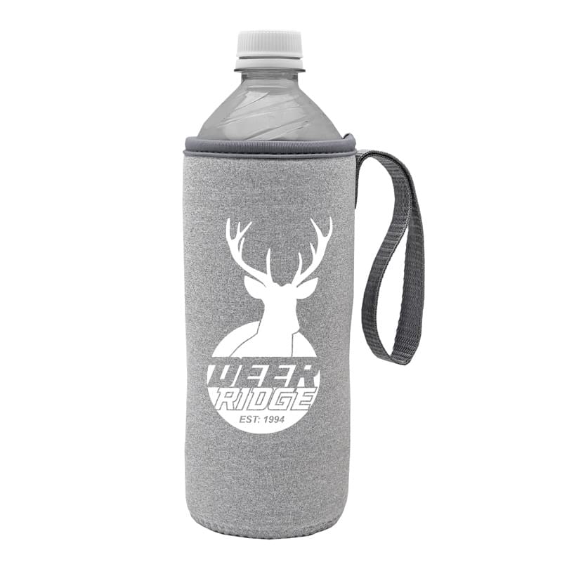 Fabric-Foam Water Bottle Insulator with Carry Strap image