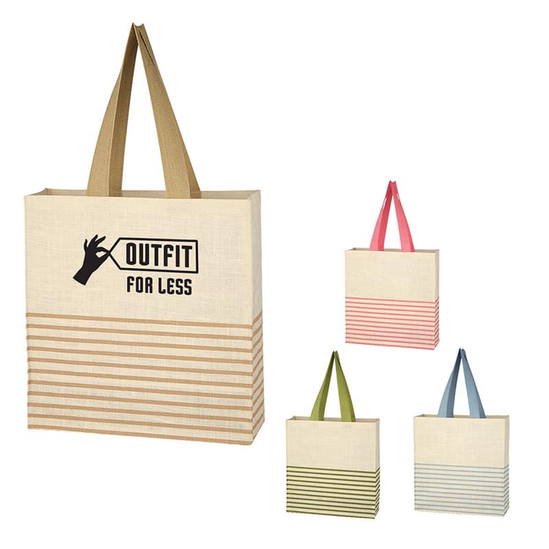 Eco-Friendly Jute Tote Bag -15" x 15 ¾" x 4 ¾"