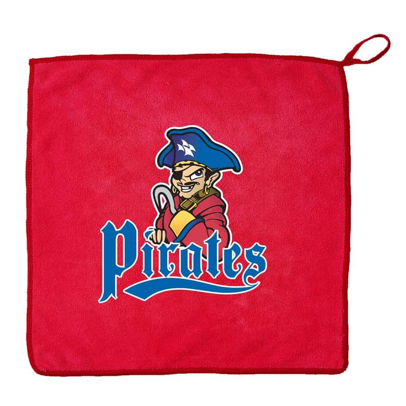 Microfiber Ralley Towel with Finger Loop - 11 1/2" x 11 1/2"