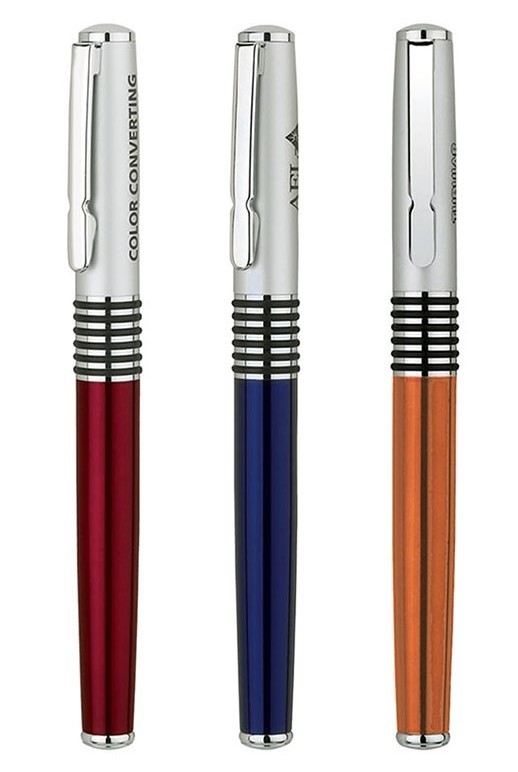 Pull-Off Cap Brass Pen with Rubber Accents