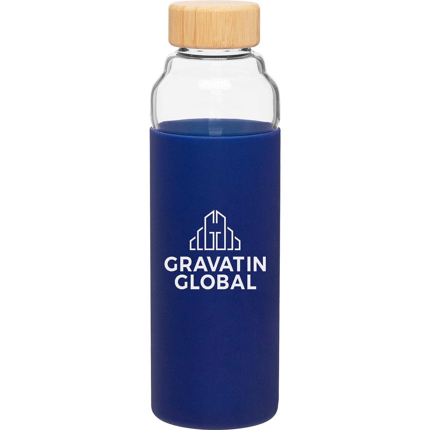 h2go® Bali Glass Water Bottle  with Silicone Sleeve - 18 oz.