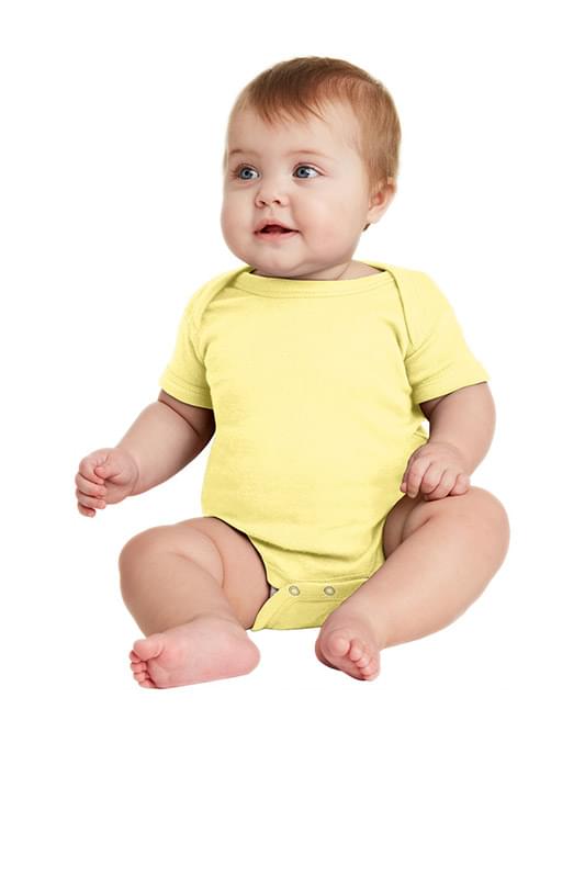 Rabbit Skins Infant Short Sleeve Baby Rib Bodysuit image