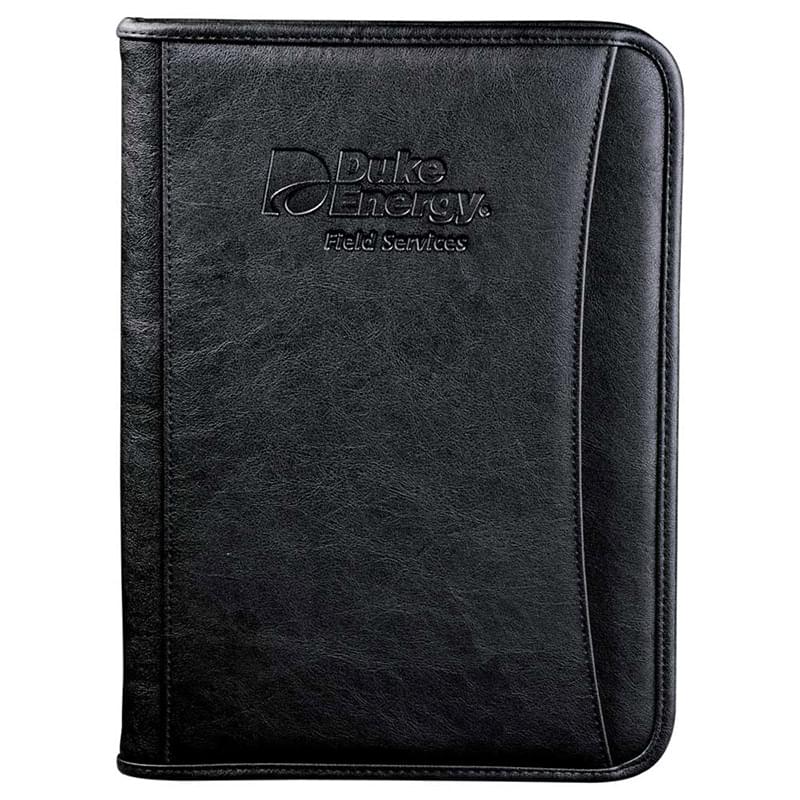 Dura-Hyde Refillable Zippered Padfolio - 8 1/2" x 11" image