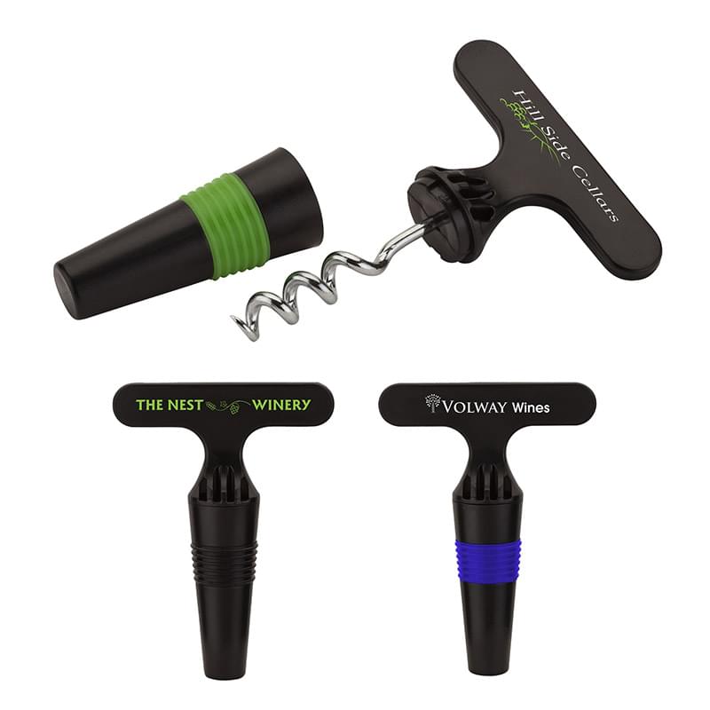 Corkscrew and Bottle Stopper Combo image
