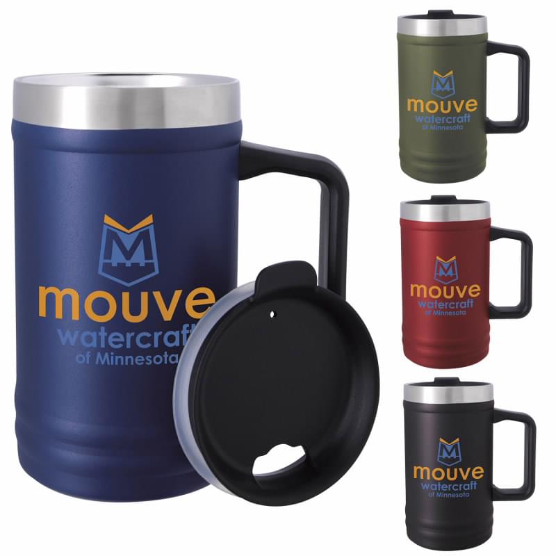 19 oz. Deluxe Tall Double Wall Vacuum Camping Mug