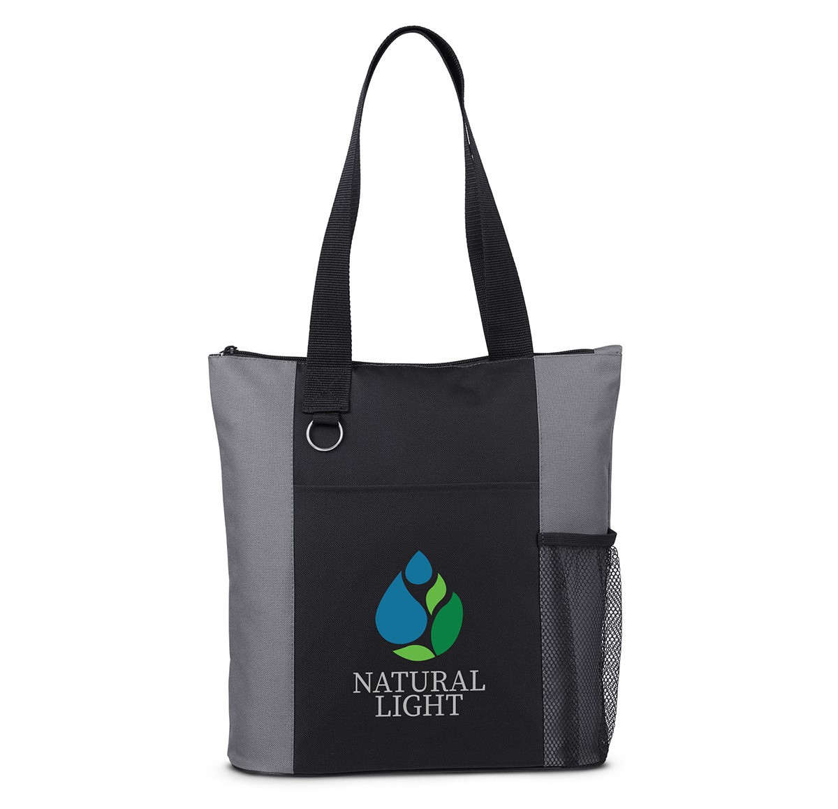 Zippered Polyester Tradeshow Tote Bag - 14" x 13 3/4" x 4 3/4"