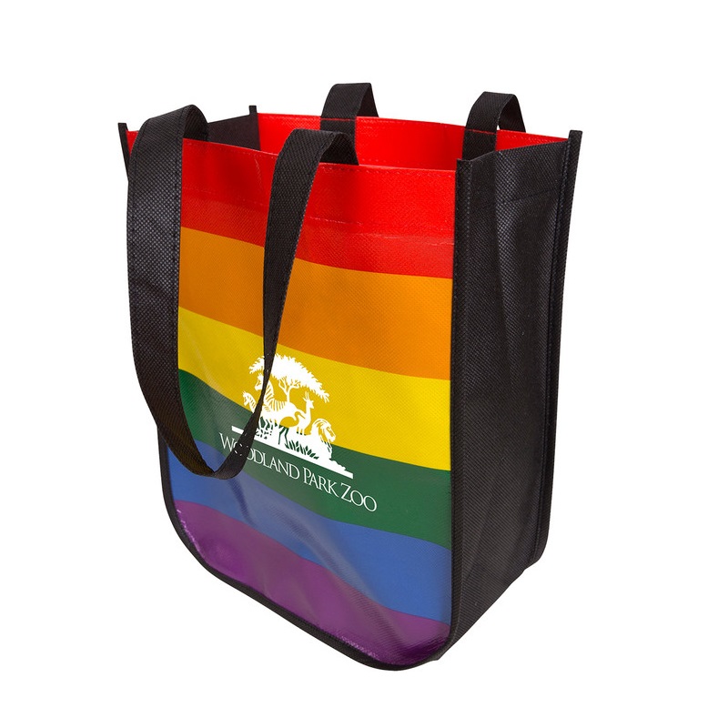Laminated Fashion Tote Bag -  9.25 x 4.5" x 11.75"