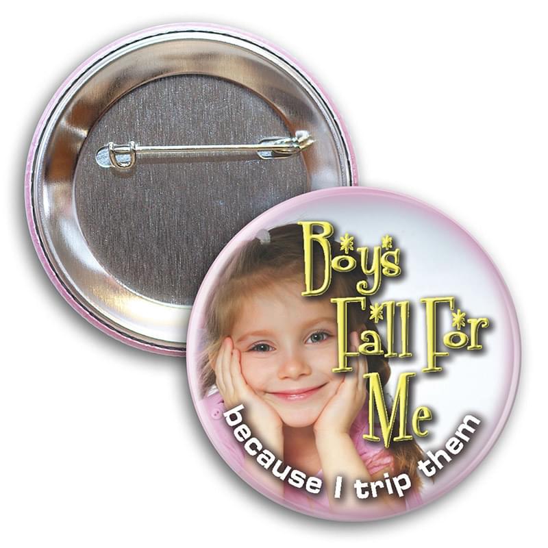 2 1/4" Round Button with Safety Pin Back image