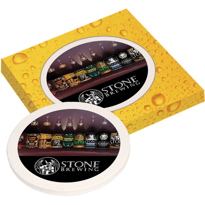 Round Ceramic Coaster in Box image