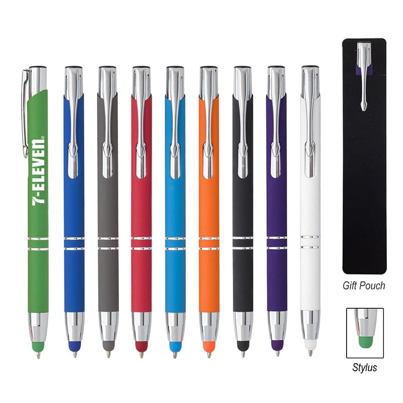 Click-Action Rubberized Stylus Pen