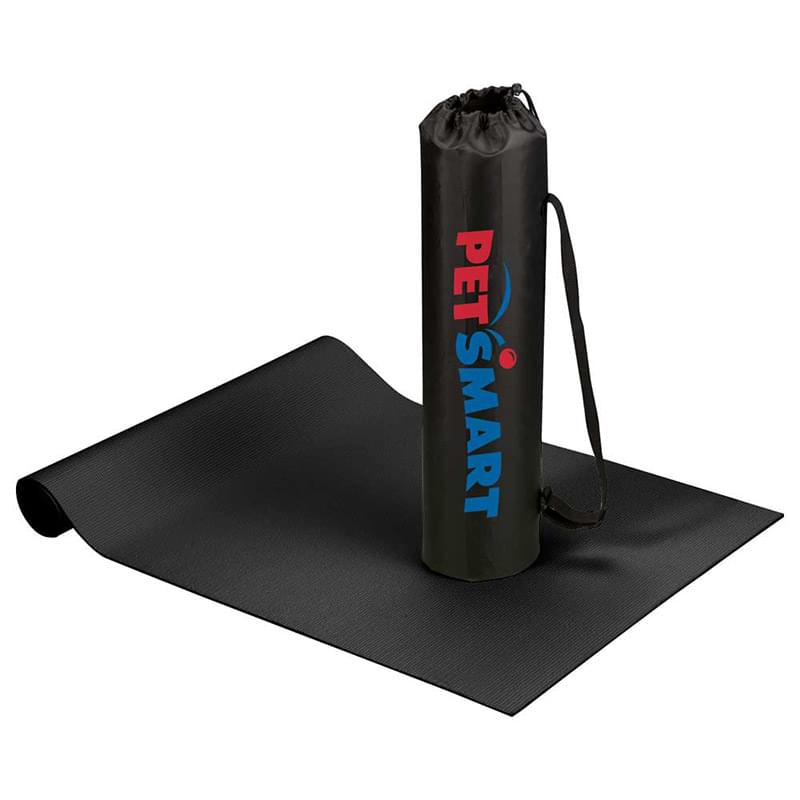 Diamond Pattern Yoga Mat with Carry Bag - 67" x 24" image