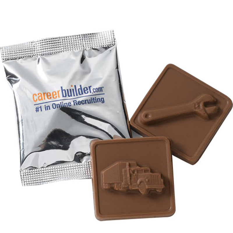 Square Molded Wrapped Chocolate Squares