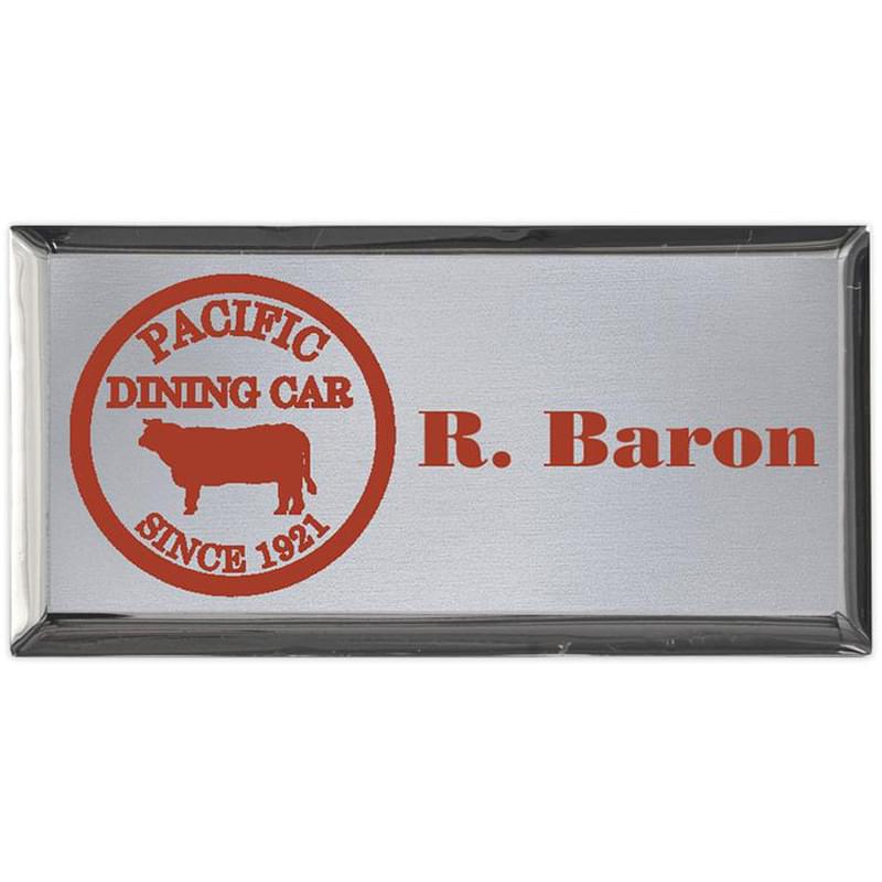 1 1/2" x 3" Aluminum Framed Badge
