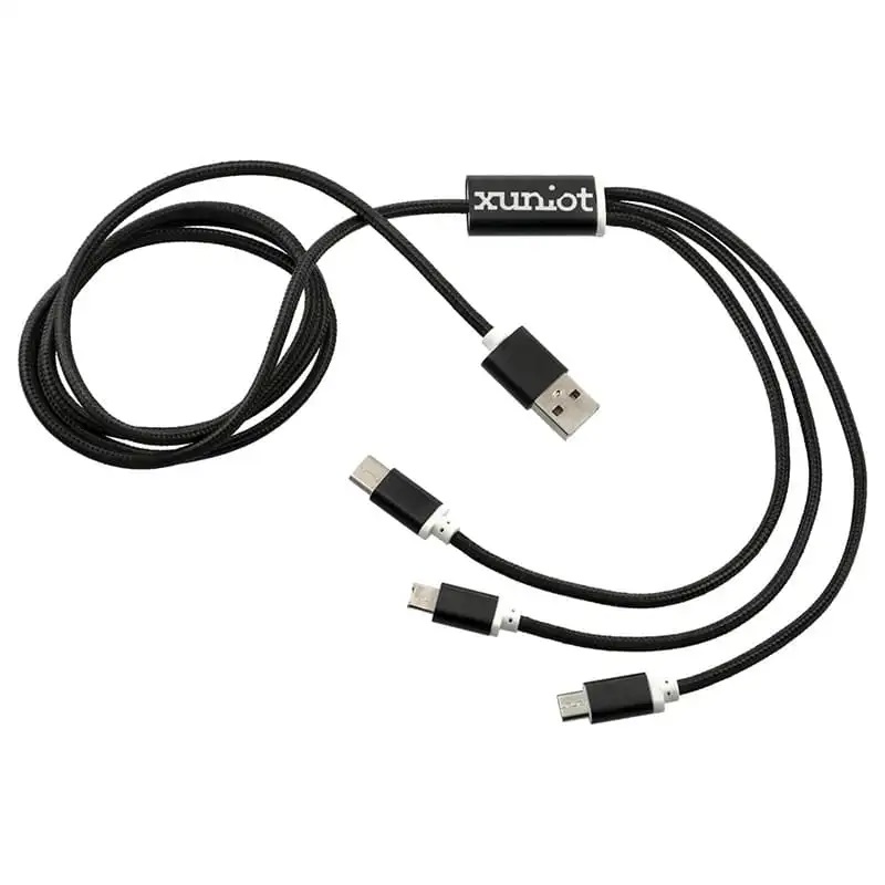 3-in-1 Long Aluminum Charging Cable