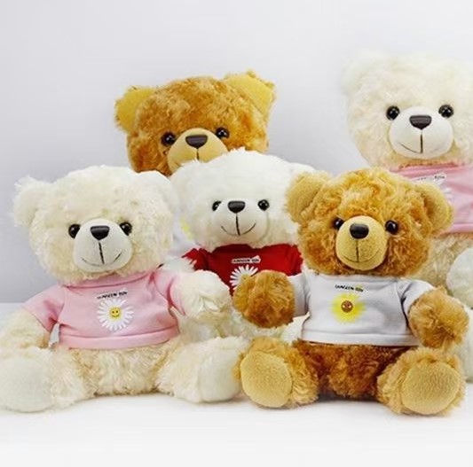 Plush Teddy Bear with Custom T-Shirt - 9.84"