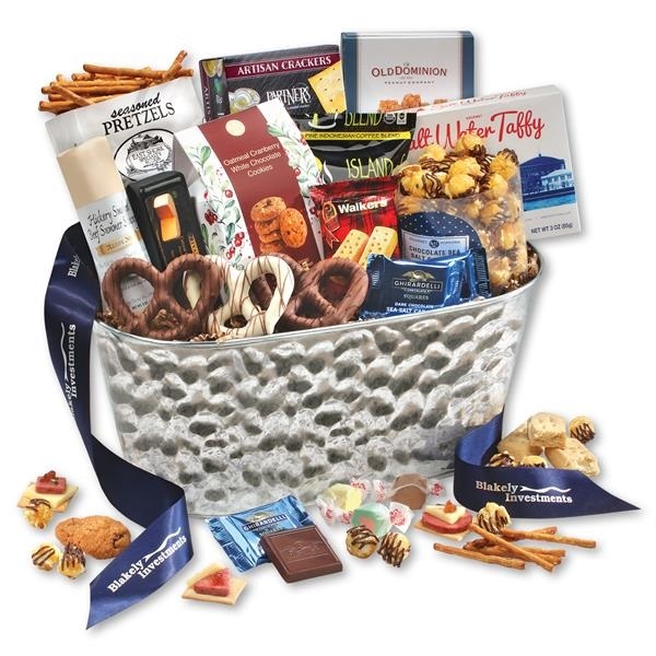 Executive Gourmet Food Gift in Metal Tub