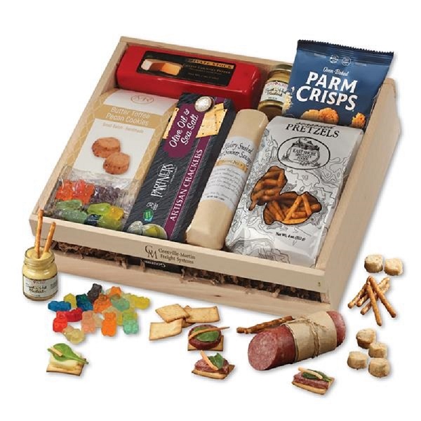 Cheese Assortment Sampler in Wooden Crate