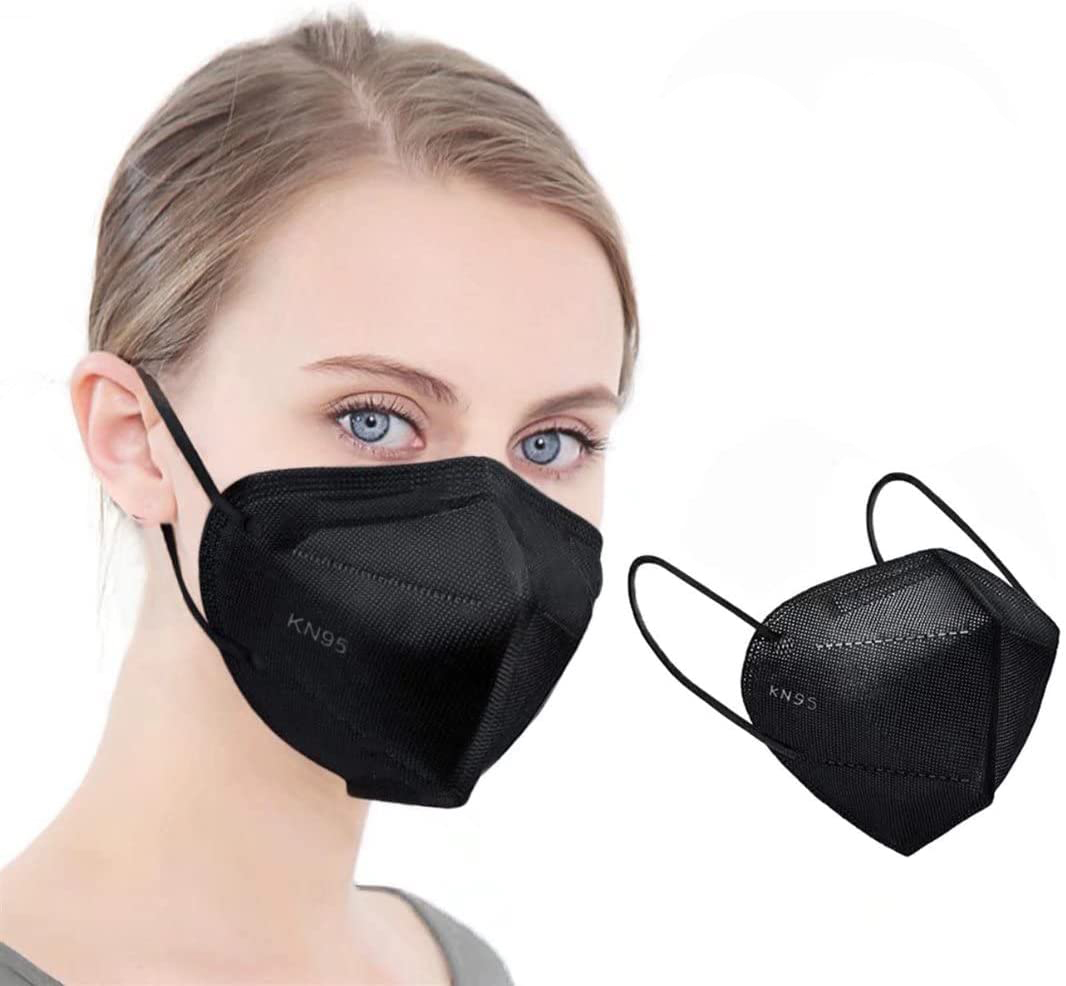 Individually Wrapped Black KN95 Face Mask - Adult