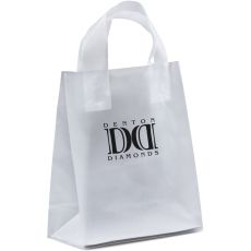 Frosted Plastic Bag with Loop Handles - 8