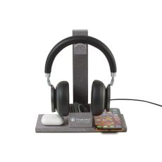 Dual Wireless Charger and Headphone Stand
