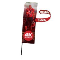 Poly-knit 2-Sided Rectangle Sail Sign with Ground Spike - 10'