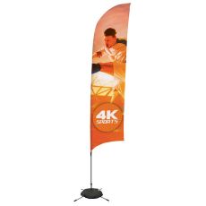 Poly-knit 1-Sided Sail Sign with Scissor Base - 13'
