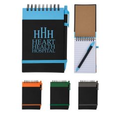 Two-Tone Spiral Jotter with Pen - 3