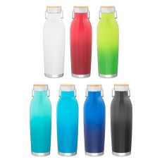 h2go® Copper Vacuum Water Bottle with Bamboo Lid - 20 oz.