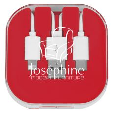 3-in-1 Charging Cable with Slide Out Stand Travel Case