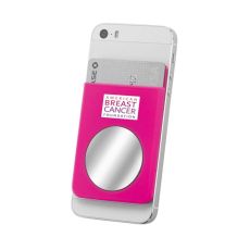 Silicone Phone Wallet with Round Mirror