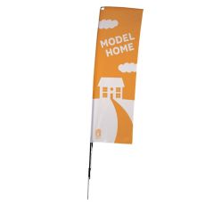 Poly-knit 1-Sided Rectangle Sail Sign with Ground Spike - 10'