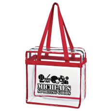 Clear Zippered Stadium Tote Bag - 12