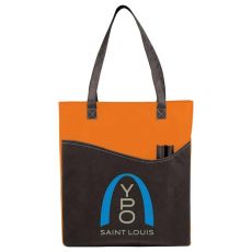 Non-Woven Convention Tote Bag with Pocket - 17