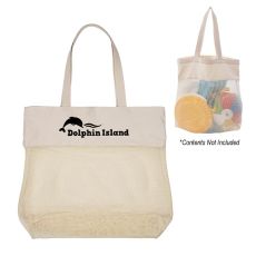 Natural Mesh Market Tote Bag - 17 1/2