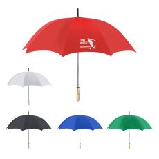 RPET Golf Umbrella with Wood Handle - 60