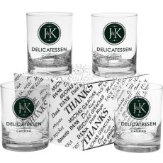 14 oz. Thank You Old Fashion Glass Set - 4 pc