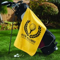 Velour Dobby Hemmed Golf Towel with Corner Clip - 16