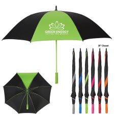 Contrast Panel Pongee Golf Umbrella - 60