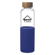 20 oz. Glass Bottle with Silicone Sleeve and Bamboo Lid