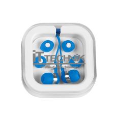 Earbuds with Plastic Travel Case