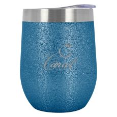 12 oz. Vacuum Stainless Steel Glitter Wine Tumbler