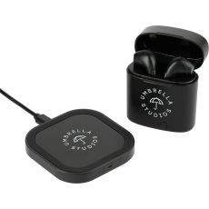 True Wireless Auto Pair Earbuds with Charging Pad
