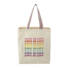 Rainbow Recycled 6oz Cotton Grocery Tote