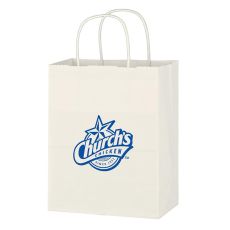 White Kraft Paper Bag with Handles - 8