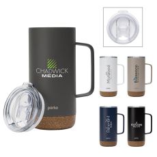Përka® Stainless Steel Mug with Cork Bottom - 16 oz.